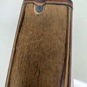 Hand-Carved Wooden Stash Box | Dugout Style Pocket Storage | Vintage Wood Holder